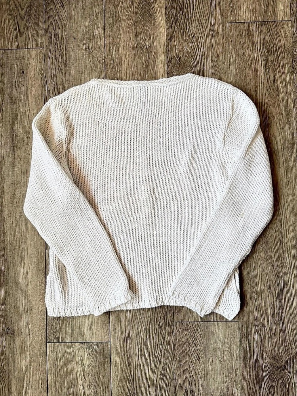 made in Greece white cotton knitted sweater